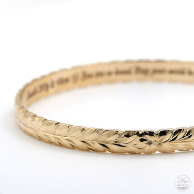 14K gold Hawaiian heirloom bracelet