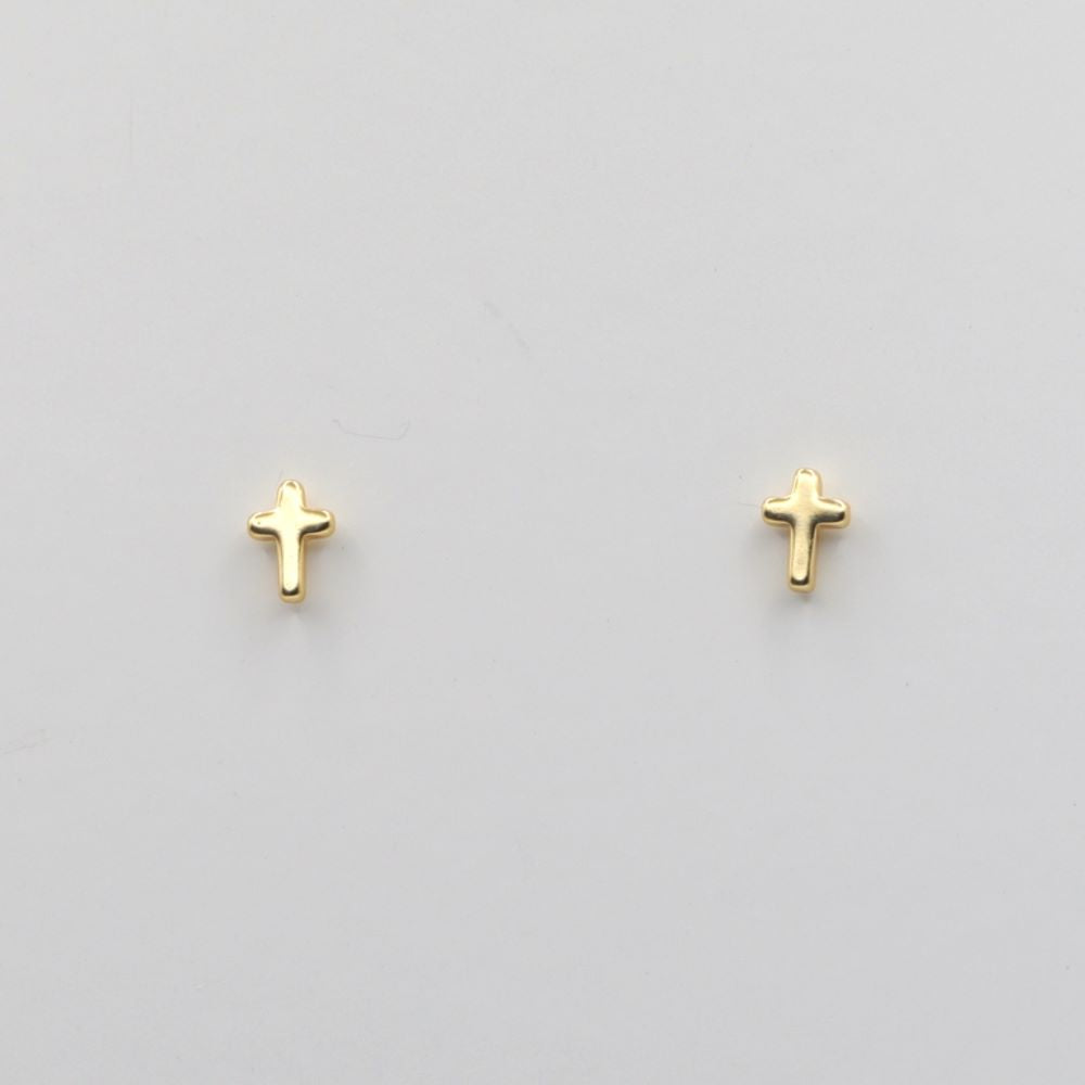 Tiny Cross Stud Earrings