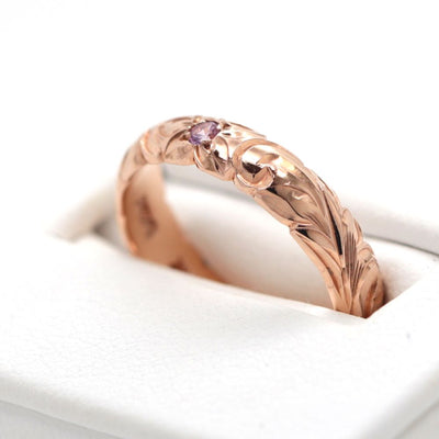 pink sapphire rose gold ring