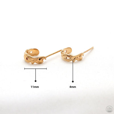 14K gold mini hoop earring