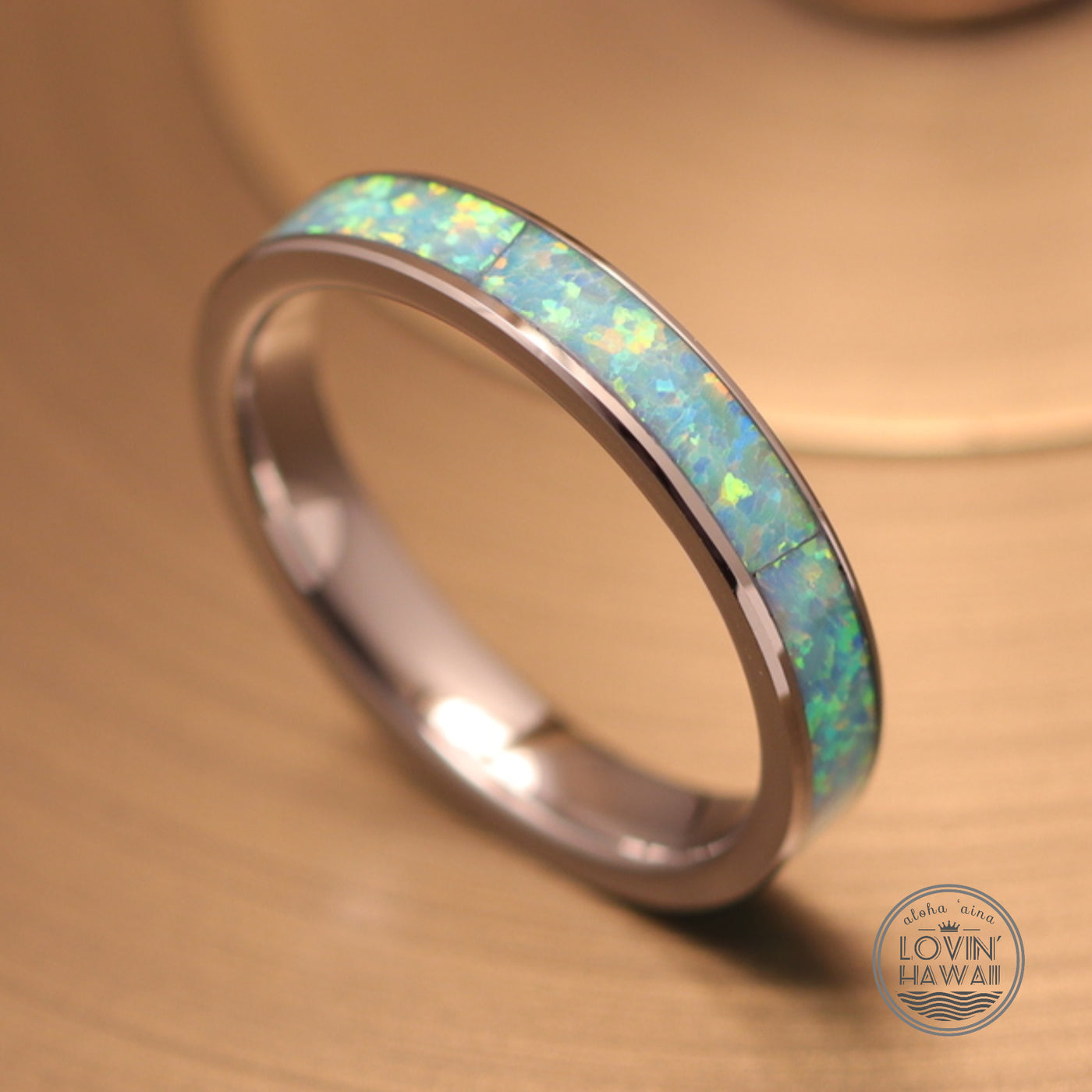 Light blue opal rings