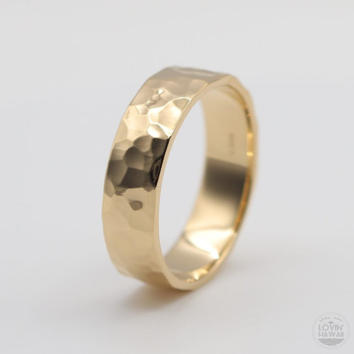 Men's Hammered Wedding Band (6mm Width)