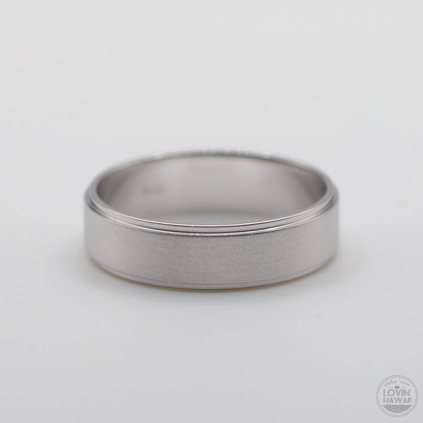 Mens wedding ring bands in white gold