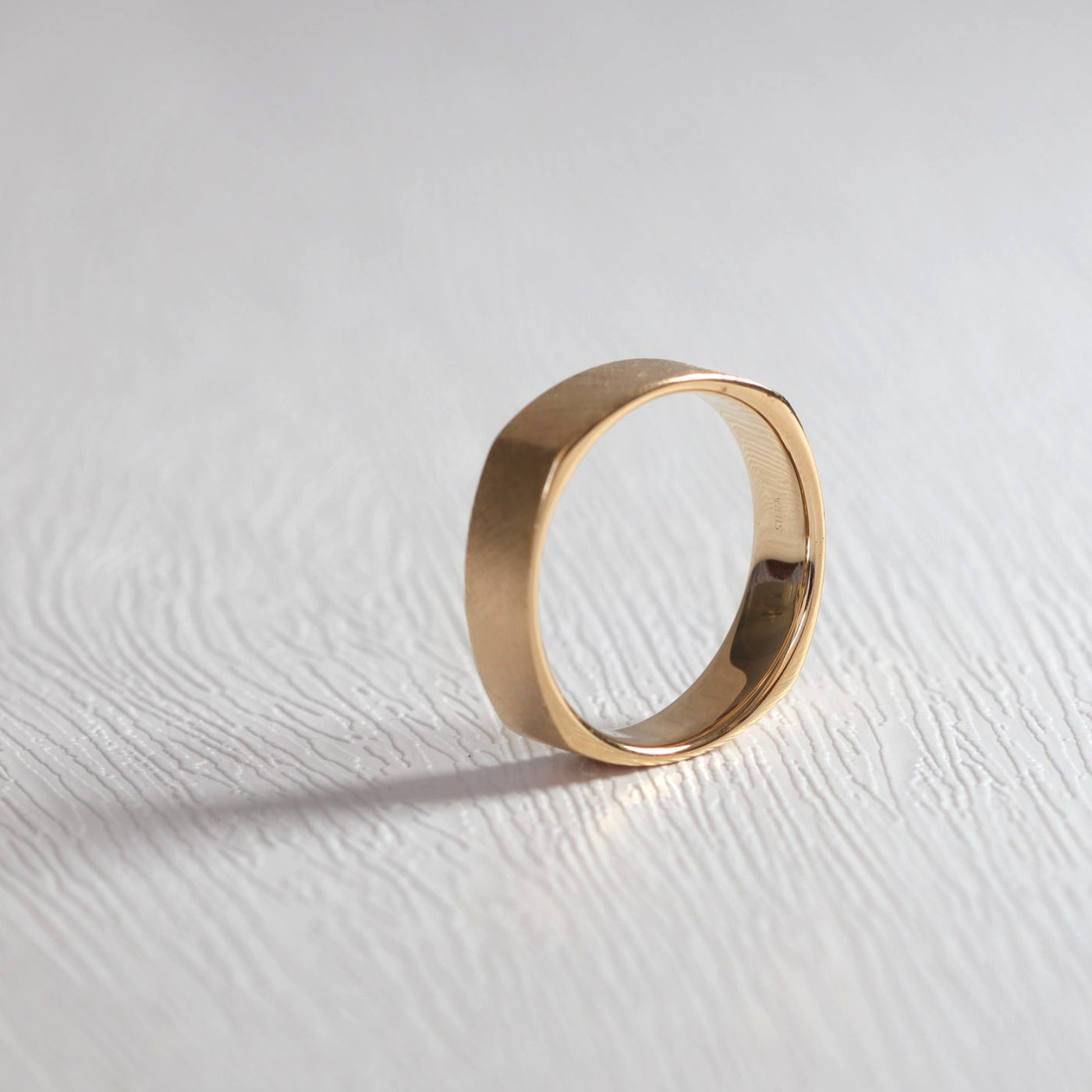 Square Wedding Ring in 14K gold