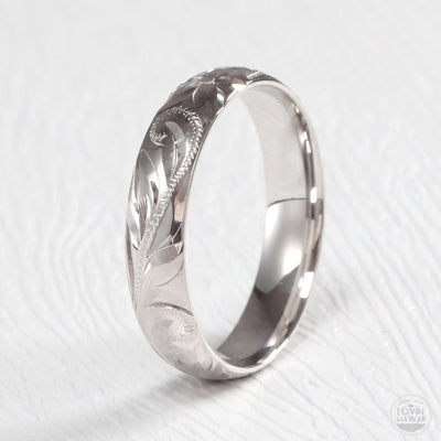 Hawaiian Wedding Ring white gold