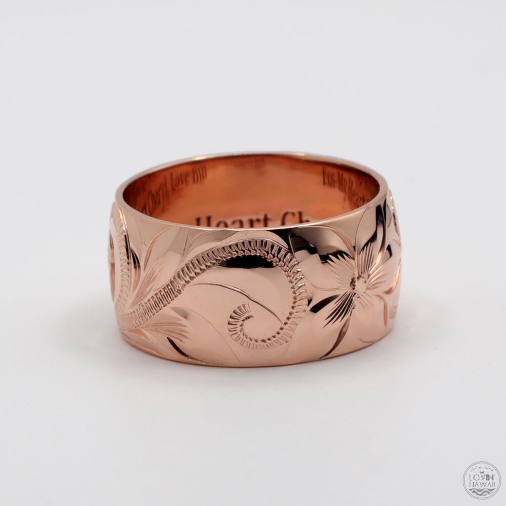 Hawaiian jewelry rings 10mm rose gold