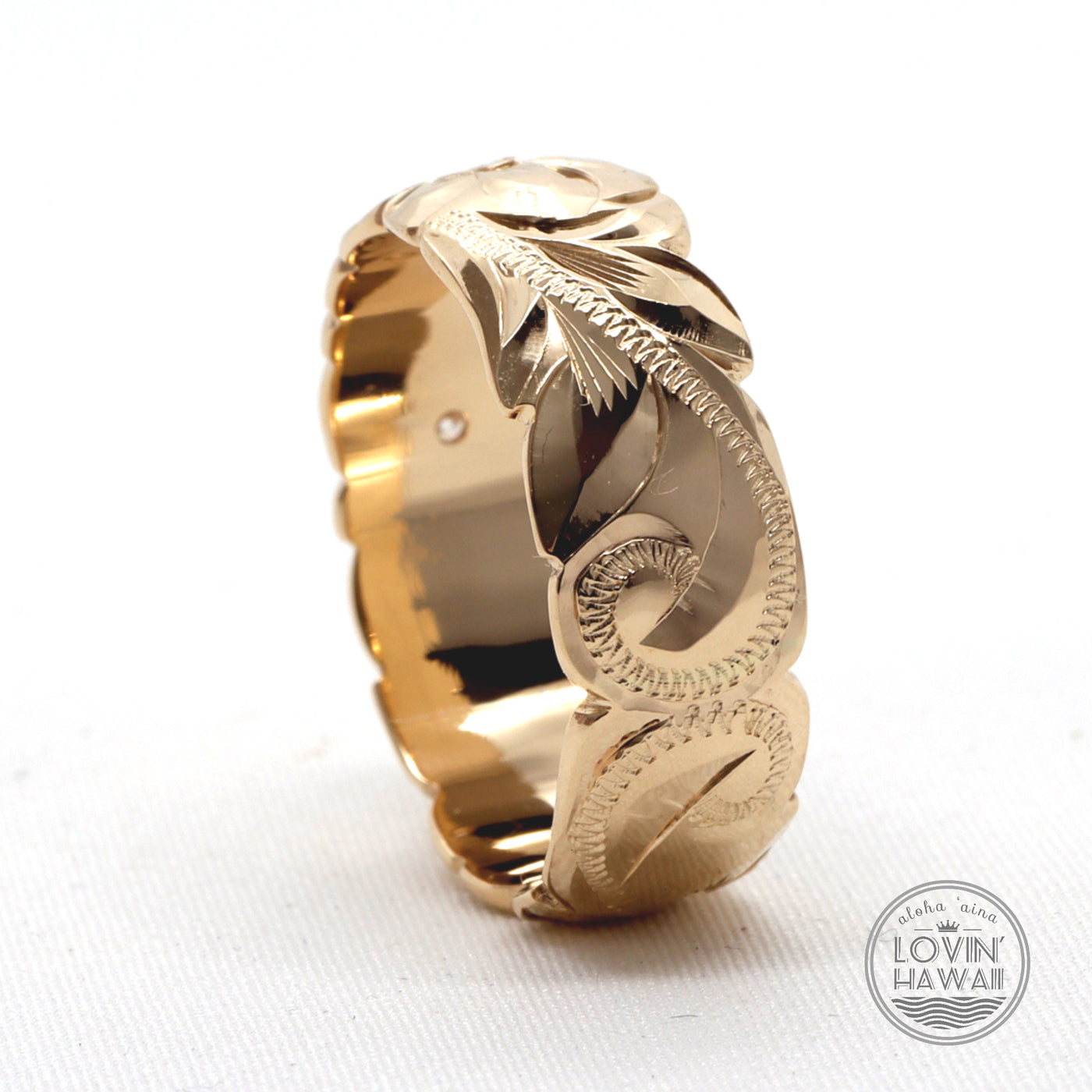 Custom Gold Ring With Name | Diamond Rose Gold Ring – LovinHawaii
