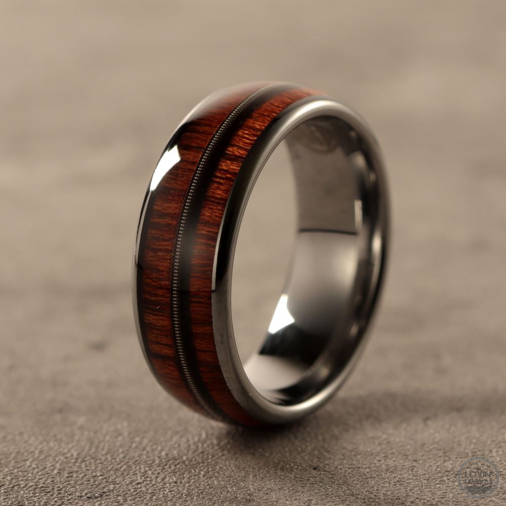 Koa wood ring 8mm width