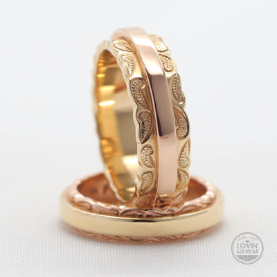 gold wedding ring set