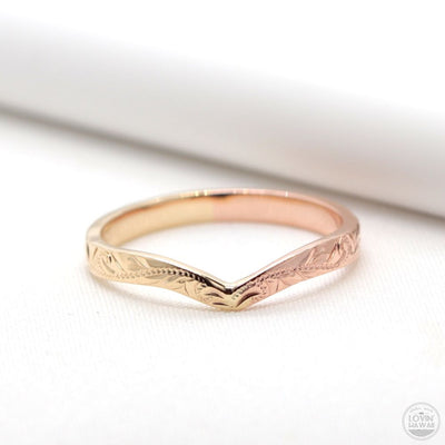 solid gold wishbone ring