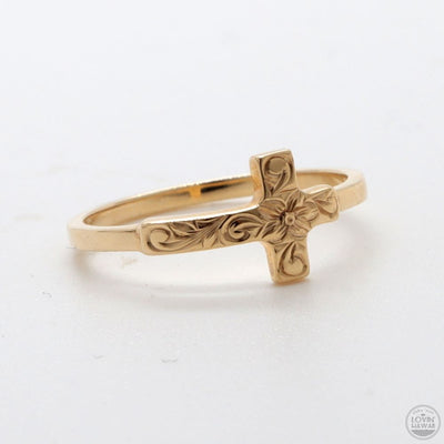 Gold Ring With A Cross
