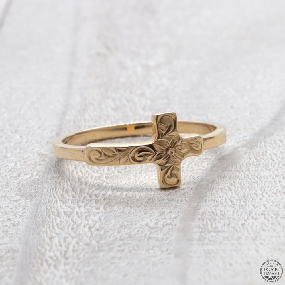 Gold Ring With Cross