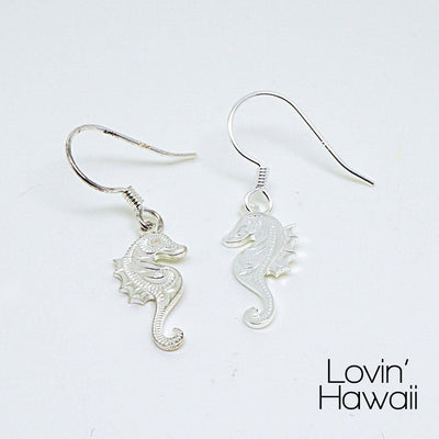 silver Seahorse Earring