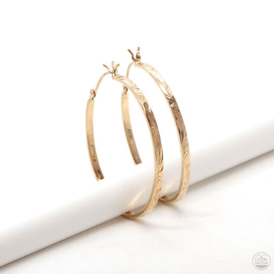 large hoop earrings 14k gold