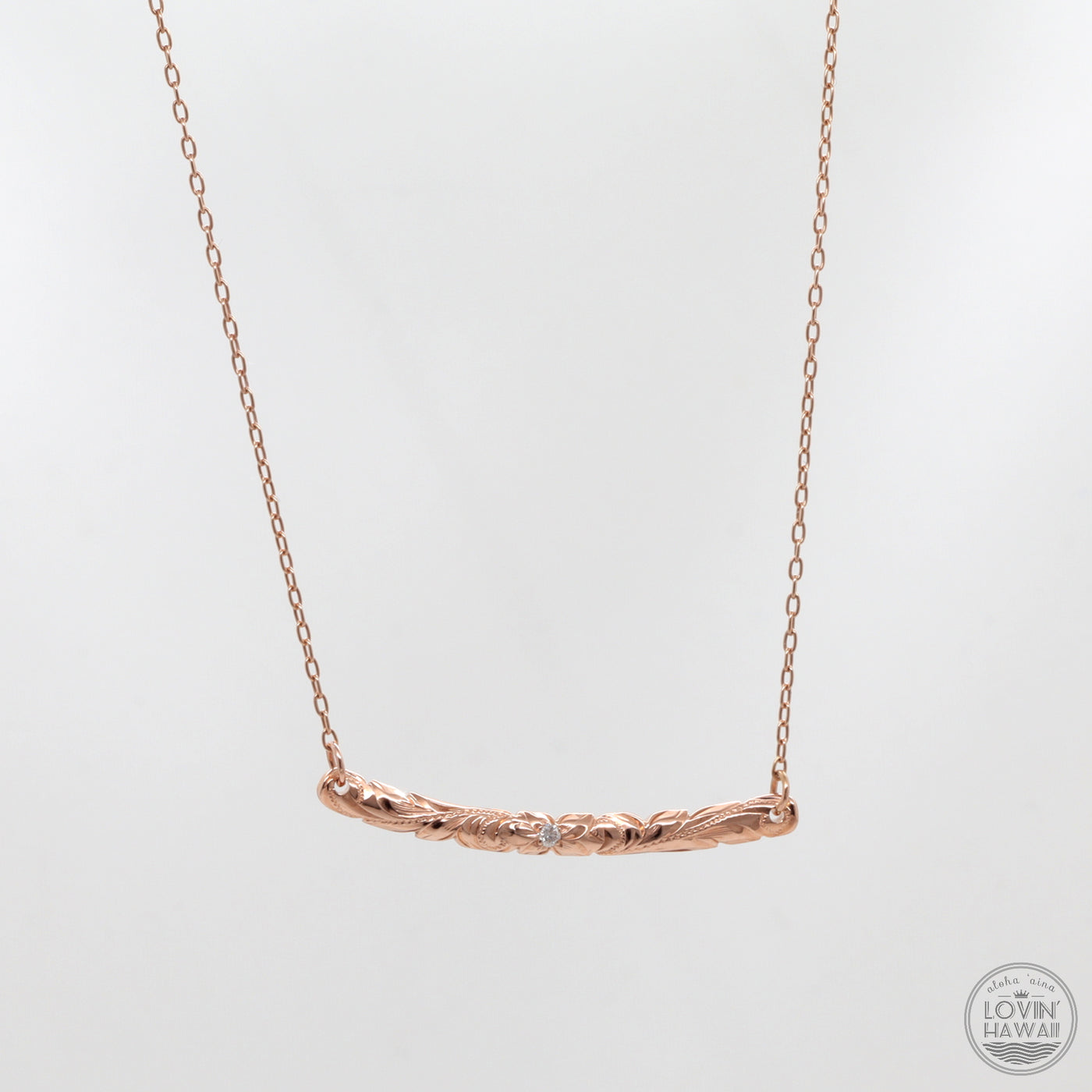 Rose Gold Necklace With Diamond