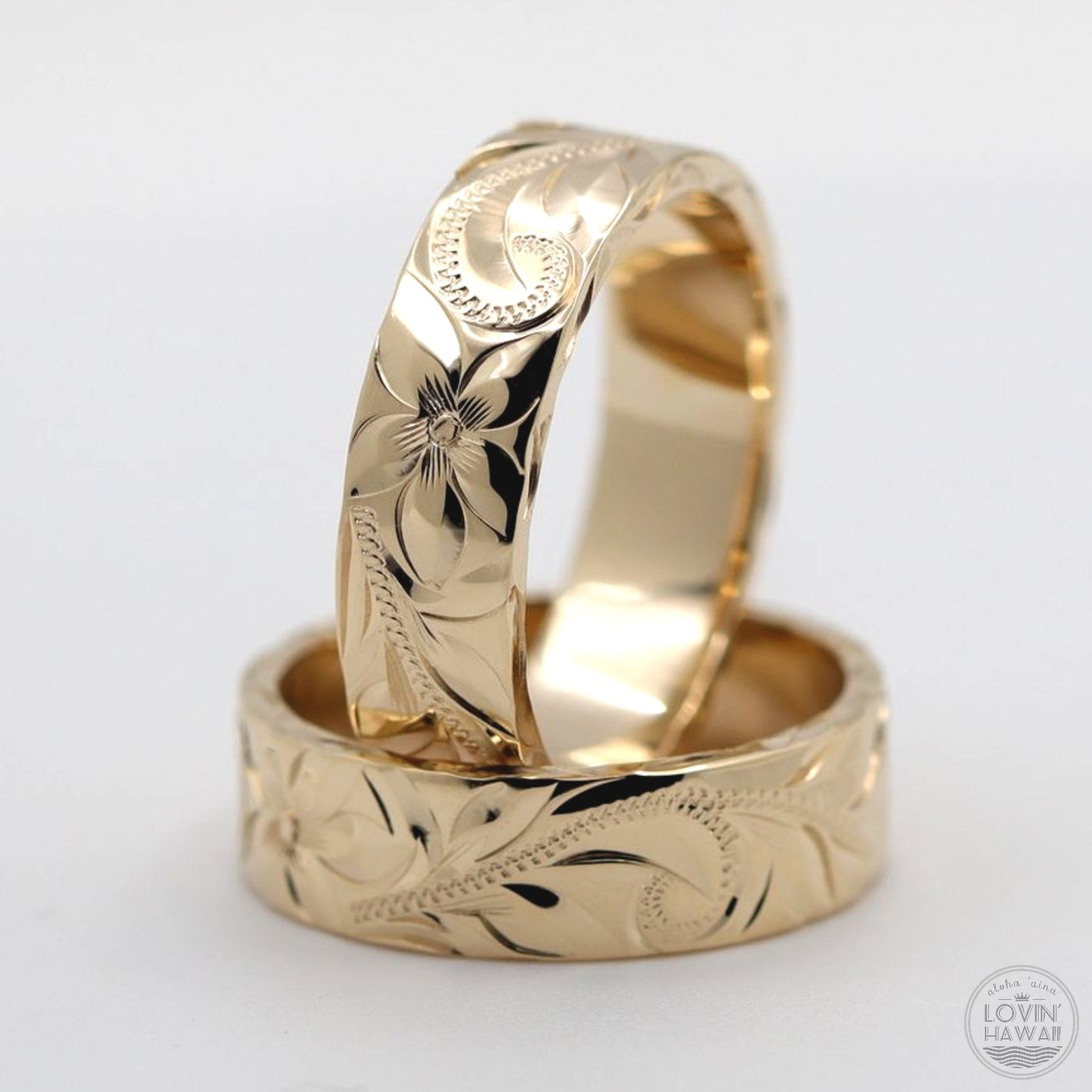 Hawaii Wedding Bands Couple's Wedding Rings1
