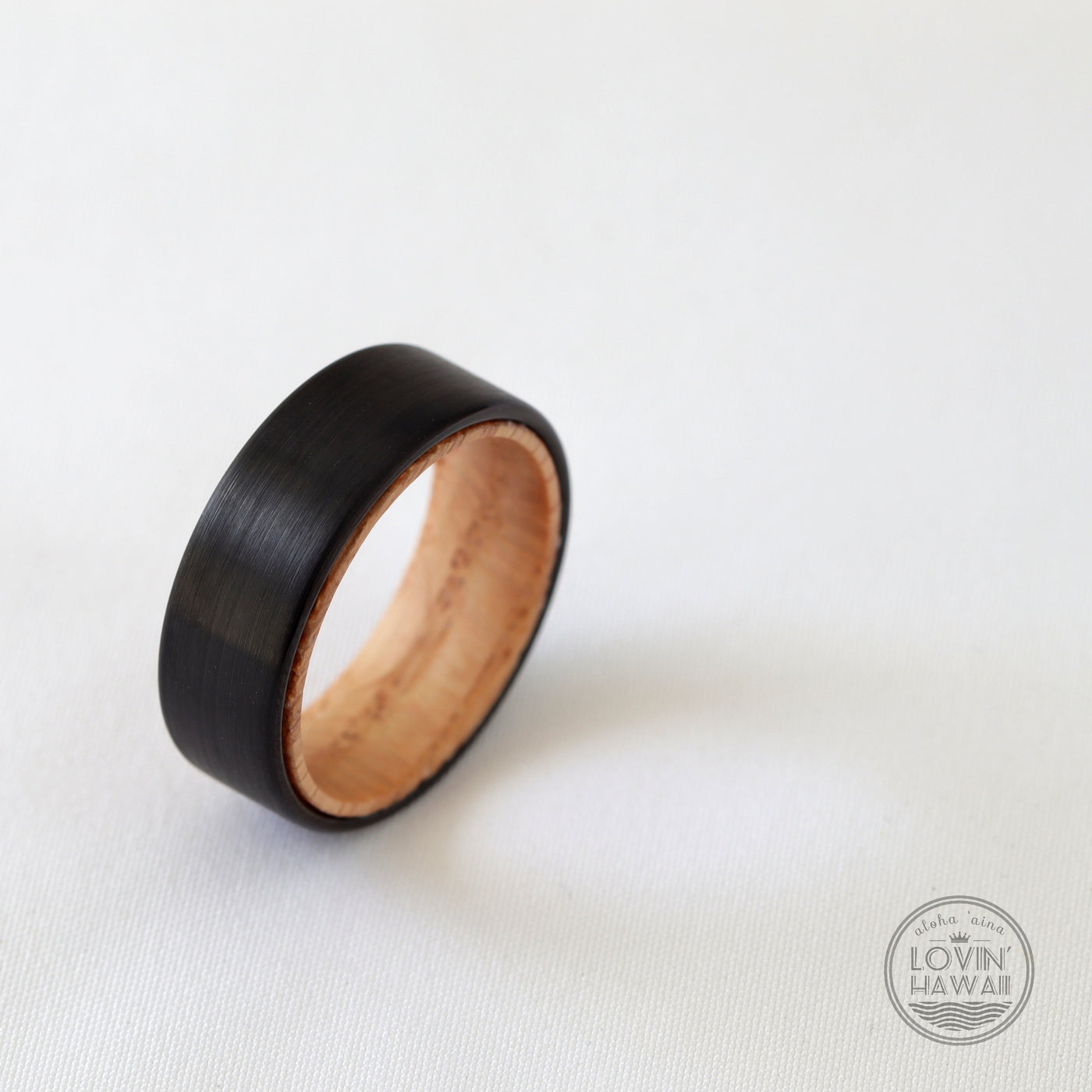 wedding band with wood